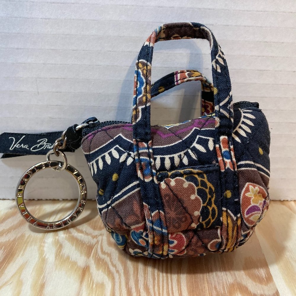 Vera Bradley Mini Miller Tote Keychain